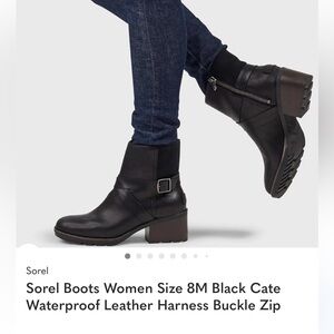 🖤 Sorel Black Ankle Boots Cate waterproof